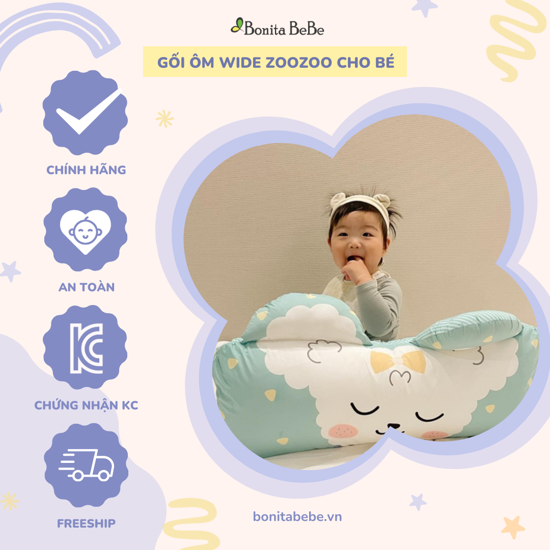 Vỏ gối ôm Wide Zoozoo cho bé
