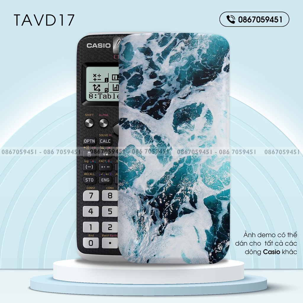 Skin dán máy tính CASIO In Hình Vân ĐáBộ 4 (Casio 570 / Casio 570-2nd/ Casio 580 /Vinacal..) tavdb4
