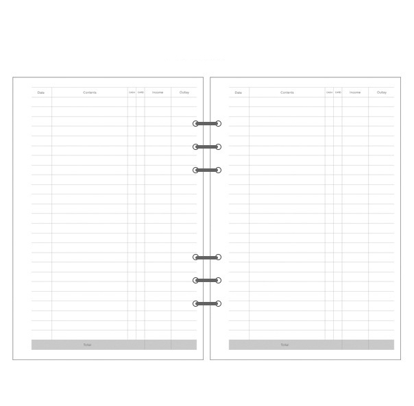 Giấy ruột sổ còng A5 90 trang caro/ dot/ kẻ ngang/ kế hoạch refill dày dặn 100gsm P07