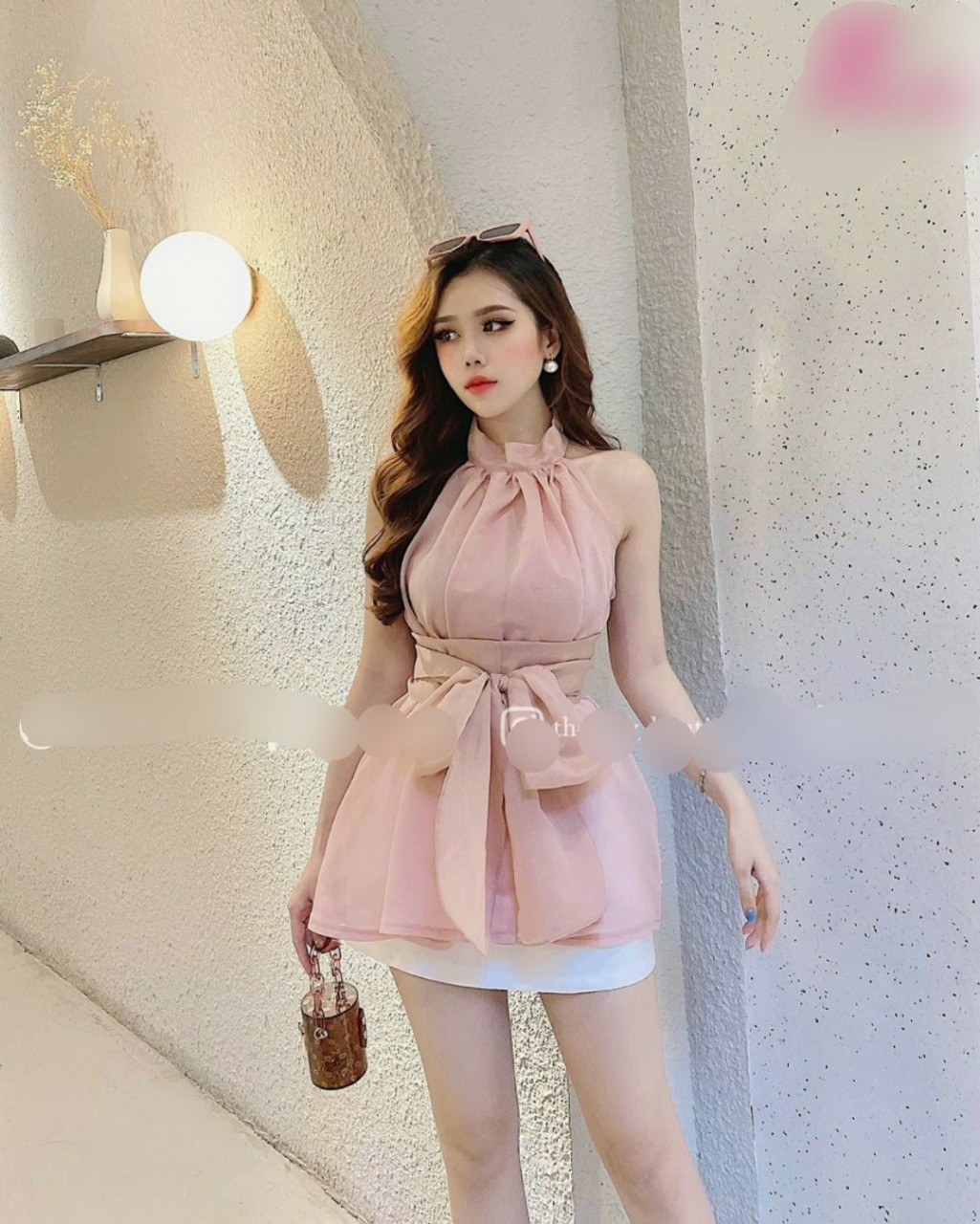 ÁO VOAN KIẾNG MỀM THẮT NƠ EO DẠNG YẾM DỄ MẶC