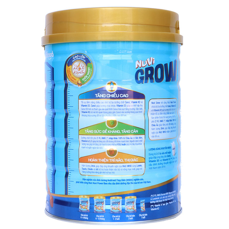 { mẫu mới }Sữa Nuvi Grow 900g