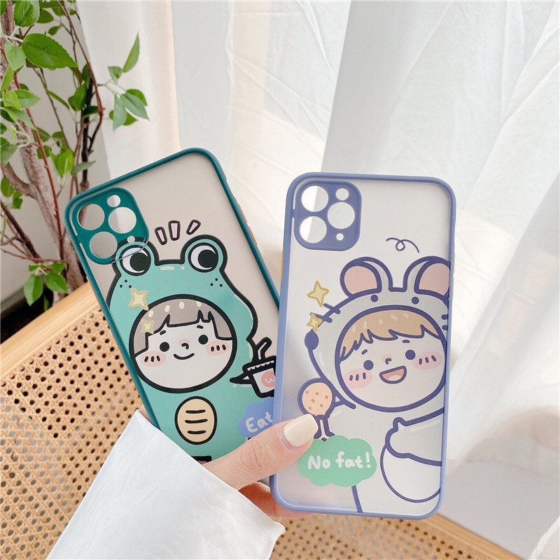 Ốp Lưng Nhám Chống Sock Va Đập Bảo Vệ Camera Frog x Mouse