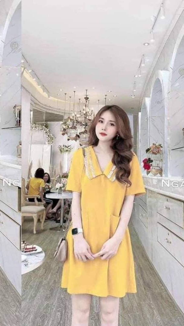 Váy đầm công sở chất liệu cát hàn cao cấp dáng suông A thanh lịch,Đầm bầu công sở mùa hè bauxinh Váy bầu thiết kế mặc được sau sinh