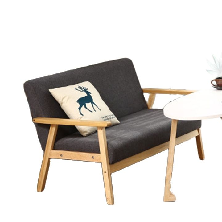 Double seat sofa simple wood frame, sofa relax, sofa 2 seat modern style