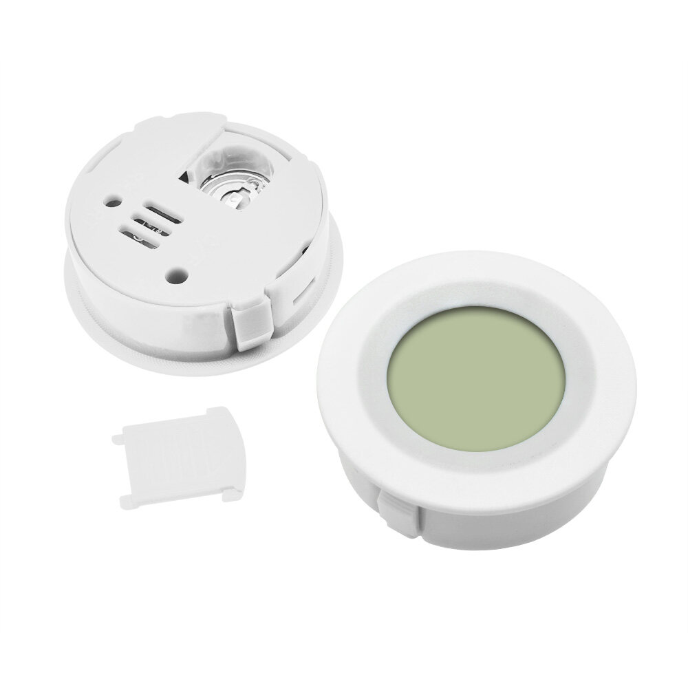 diymore slope Mini Circular Hygrometer Reptile Pet Electronic Digital Display Insulation Embedded Digital Thermometer and Hygrometer Embedded Circular Thermometer and Hygrometer with Switch