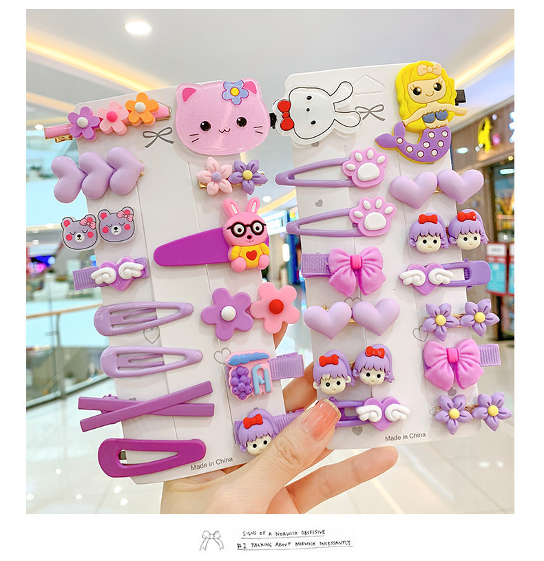 Set kẹp tóc 14 món cho bé gái cực yêu