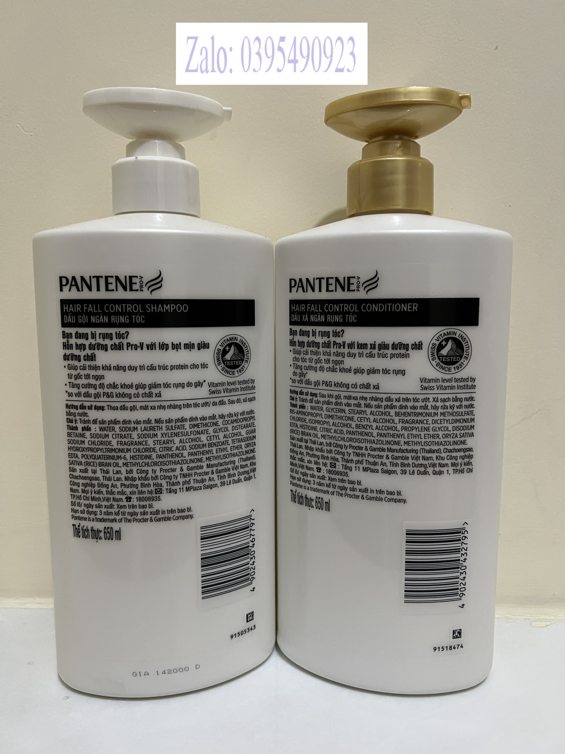 [HCM]Dầu gội Pantene ngăn rụng tóc 1200ml (Mẫu Mới Date 2025)