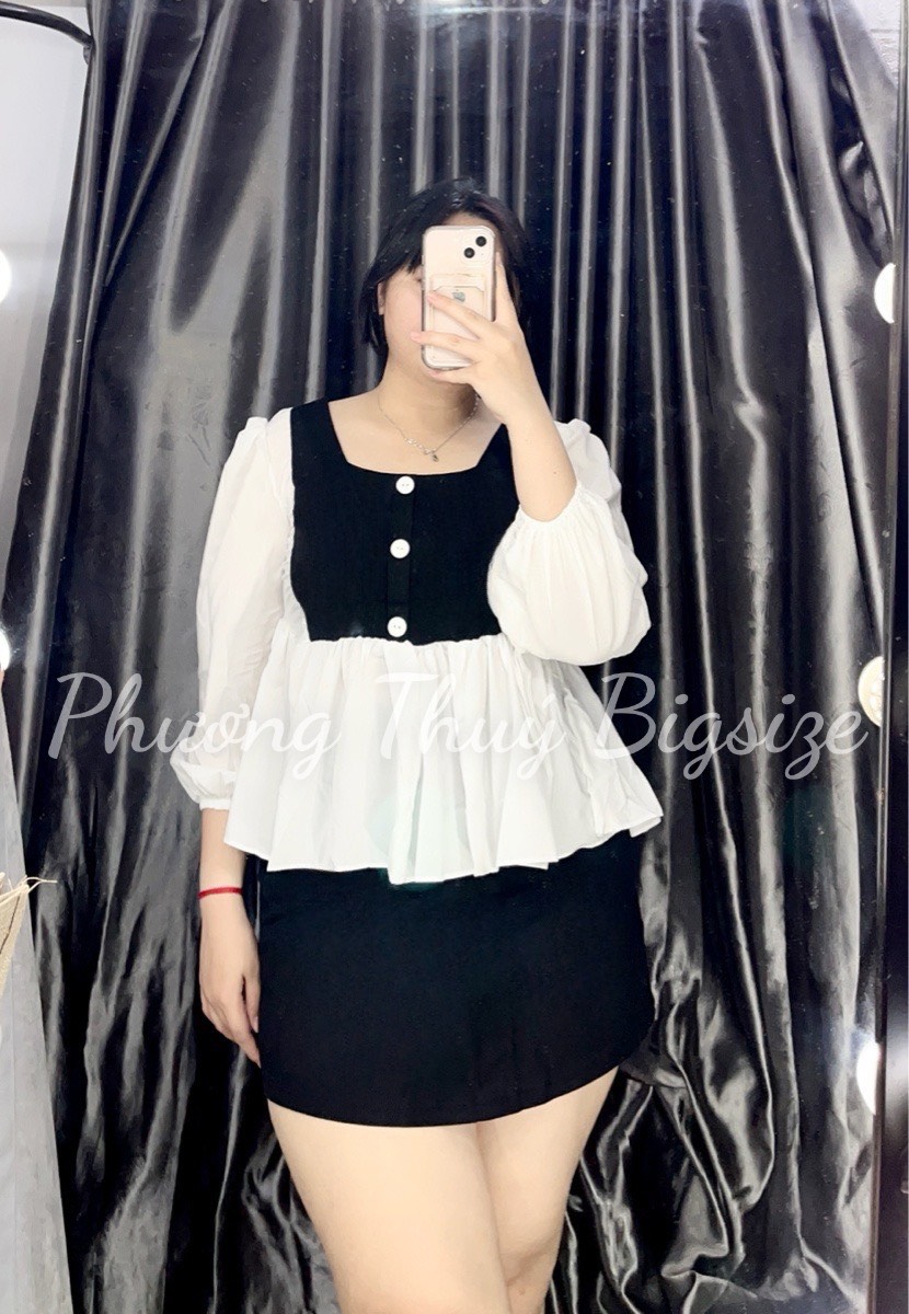 Áo babydoll phối caro, trơn bigsize ( ảnh chụp tại shop ).