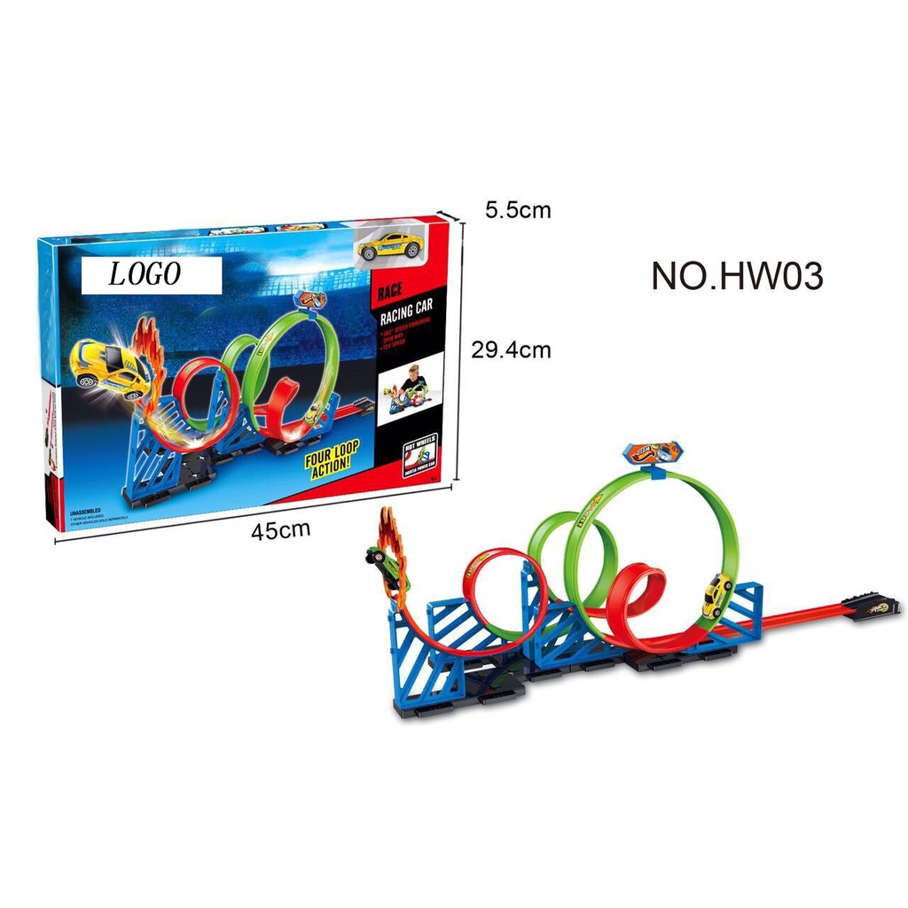 Mô hình Đường đua hotwheels - đường đua siêu tốc độ cho trẻ Tư duy Giải trí