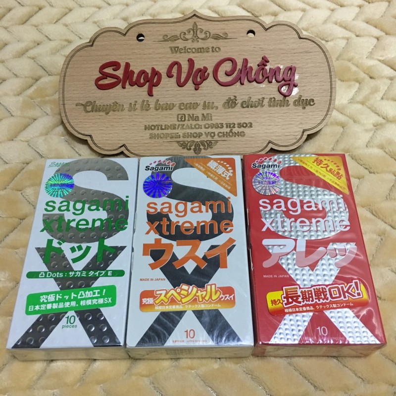 Combo 3 hộp siêu phẩm bao cao su Sagami nhập khẩu Nhật Bản hộp 10 chiếc - cam kết chính hãng