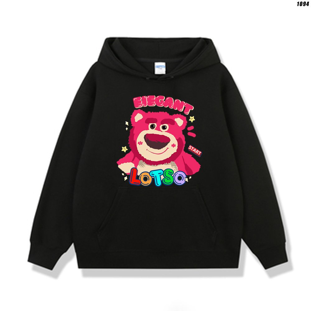 Áo hoodie nữ gấu dâu 1094 hy unisex vải nỉ bông