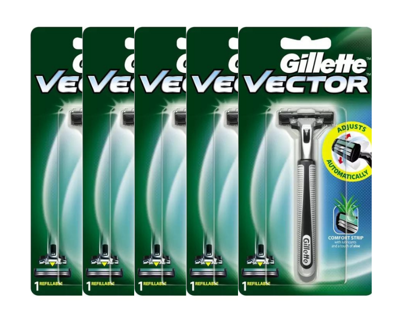 COMBO 5 Dao cạo râu Gillette Vector Cán 1s