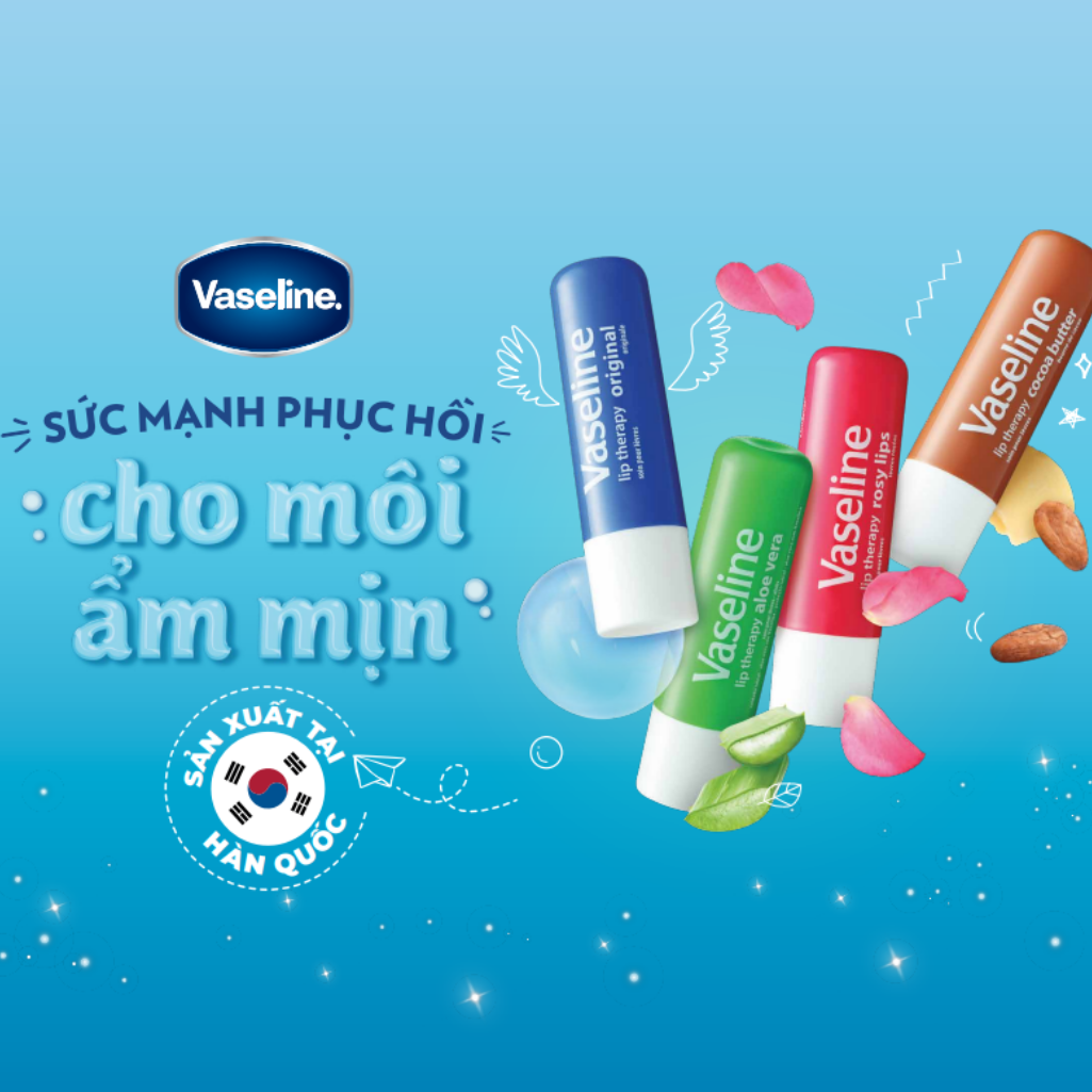Son dưỡng môi Vaseline Lip Care Bơ Cacao dạng thỏi 4.8g