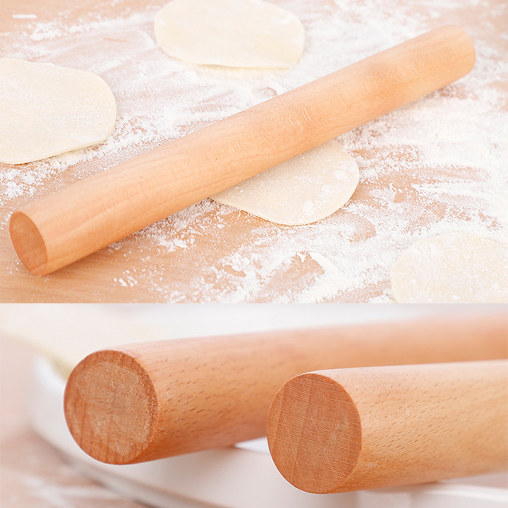 Cán lăn bột gỗ cao cấp loại dày đẹp 40cm