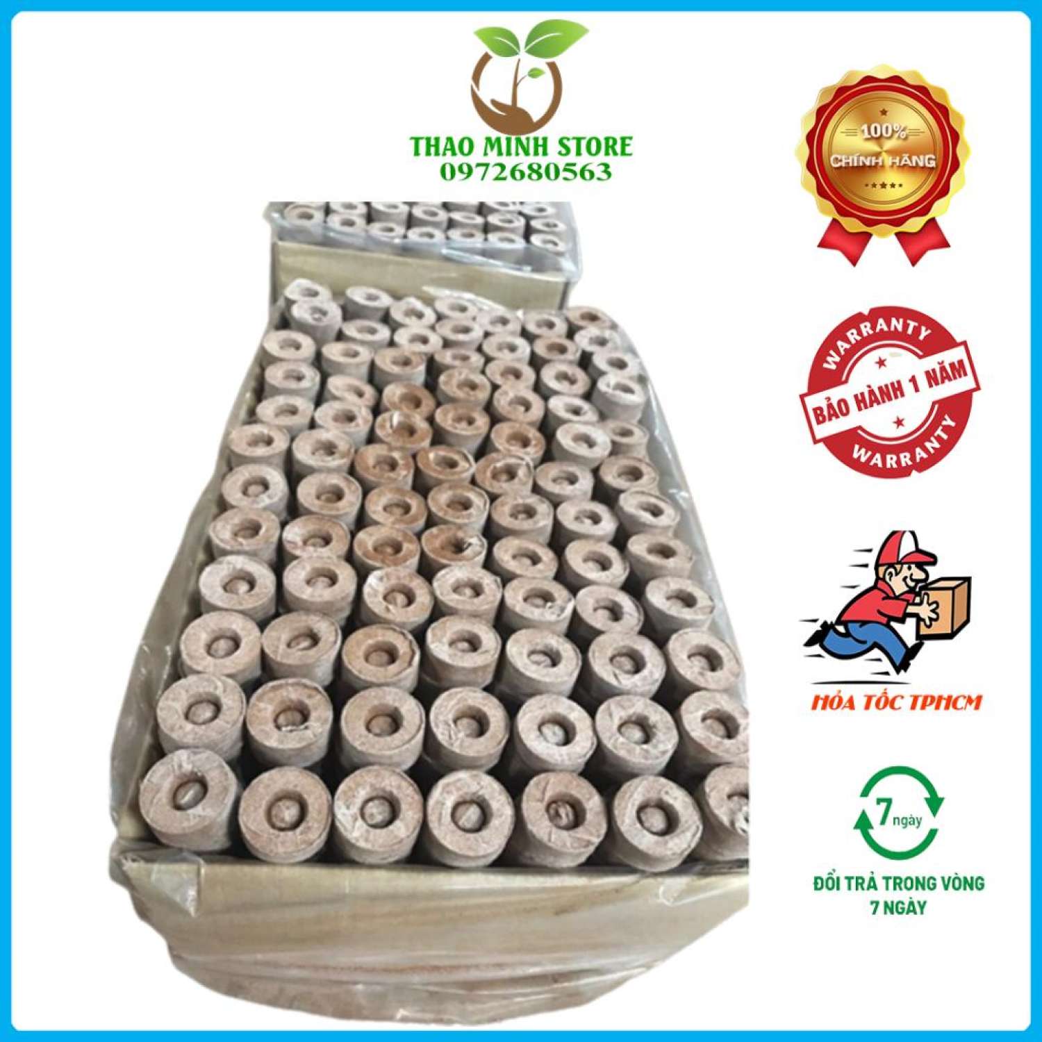 Viên nén sơ dừa thùng 1000 viên, chuyên ươm hạt giống, cây giống