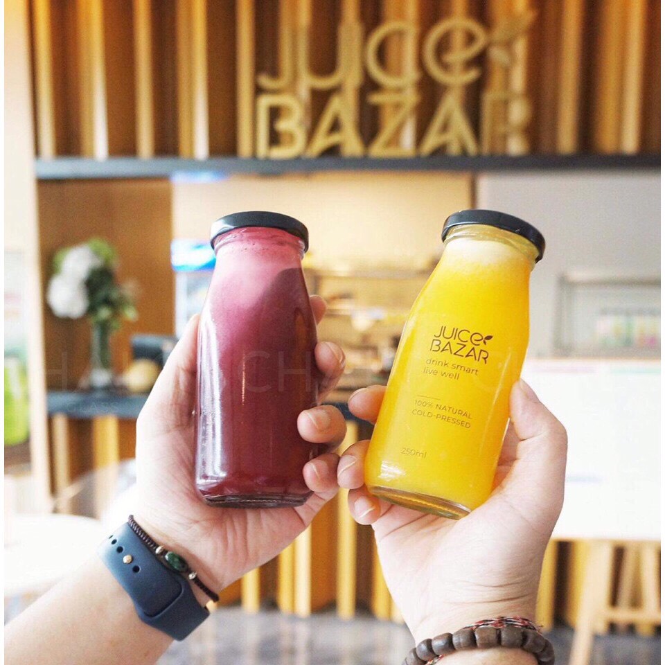 Sét 6 chai thủy tinh đựng nước ép 250ML