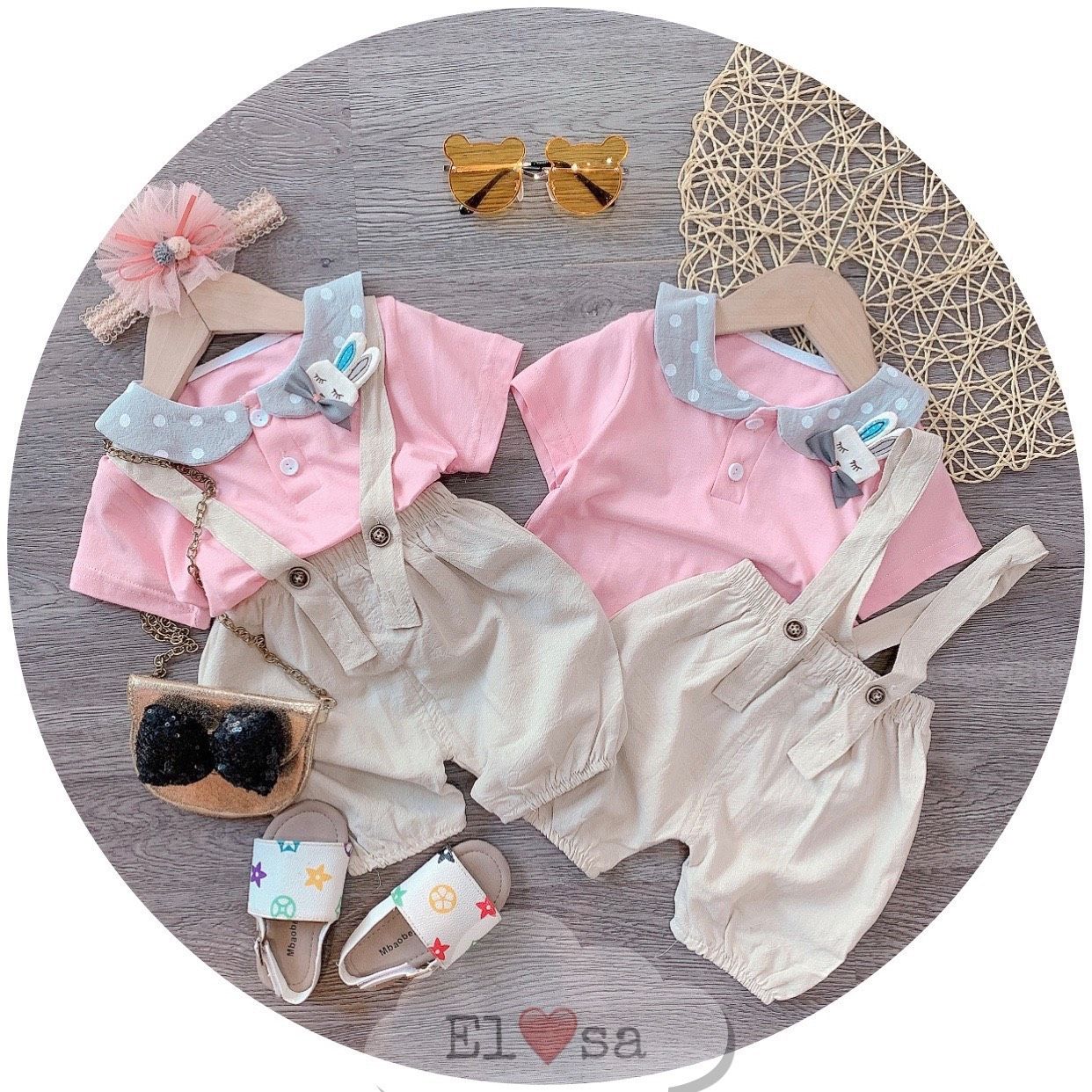set áo + yếm thỏ xinh