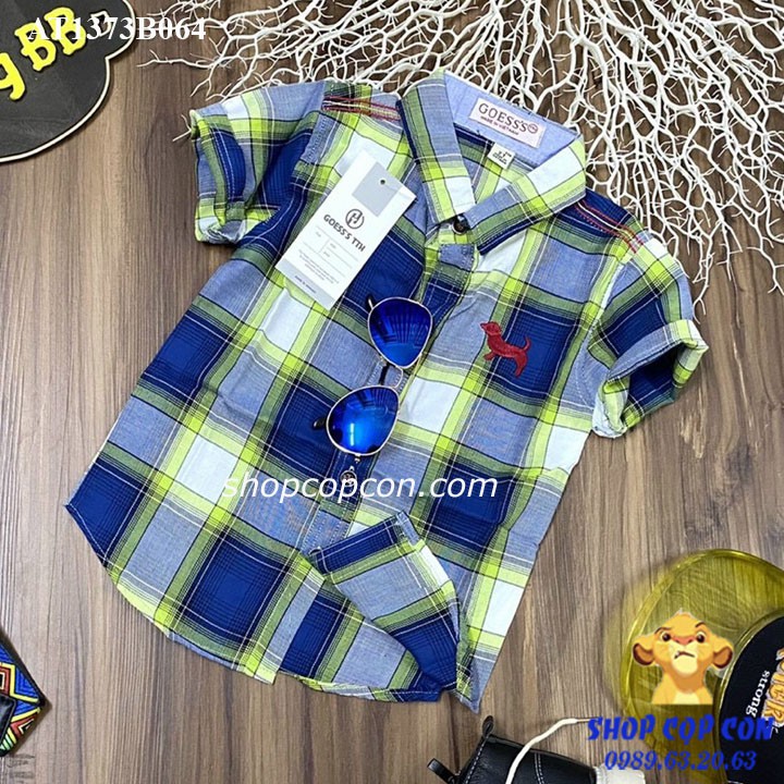 Áo Sơ Mi Caro Cho Bé Trai Từ 26-38KG