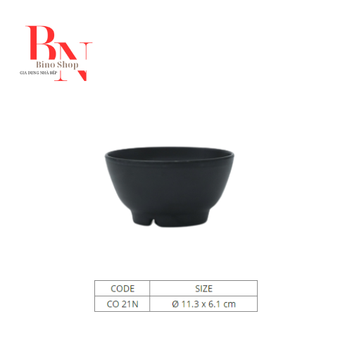 Chén Nhựa Melamine Nhám Đen/Xanh Lá/Xanh Dương- C021N