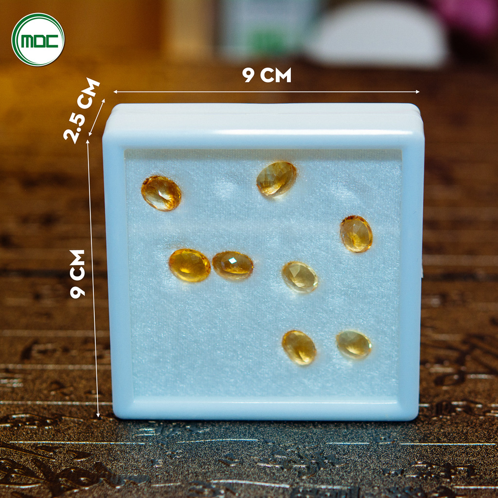 Hộp đựng đá quý đá nhỏcao cấp màu đen size 9cm