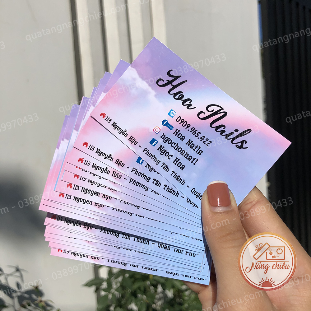 In Card visit cho ngành spa, ngành làm đẹp, tiệm nail, thẩm mỹ viện, Name card , thẻ tích điểm in theo yêu cầu