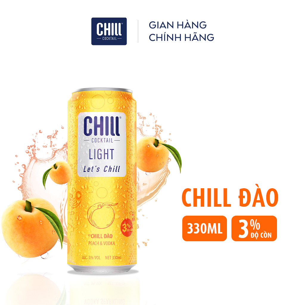 Thùng 12 lon Chill Cocktail mix vị 320ml/lon (độ cồn 3%)