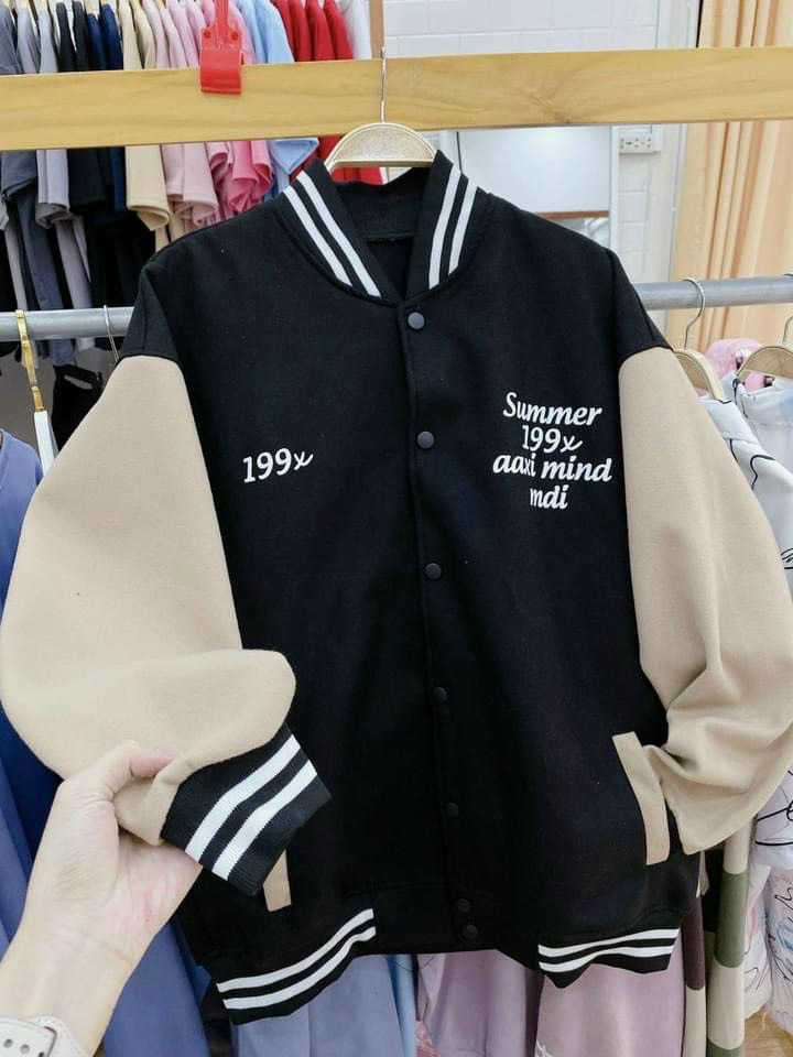 Áo Khoác Bomber nữ  Kiểu Dáng Đơn Dản 199X Thời Trang