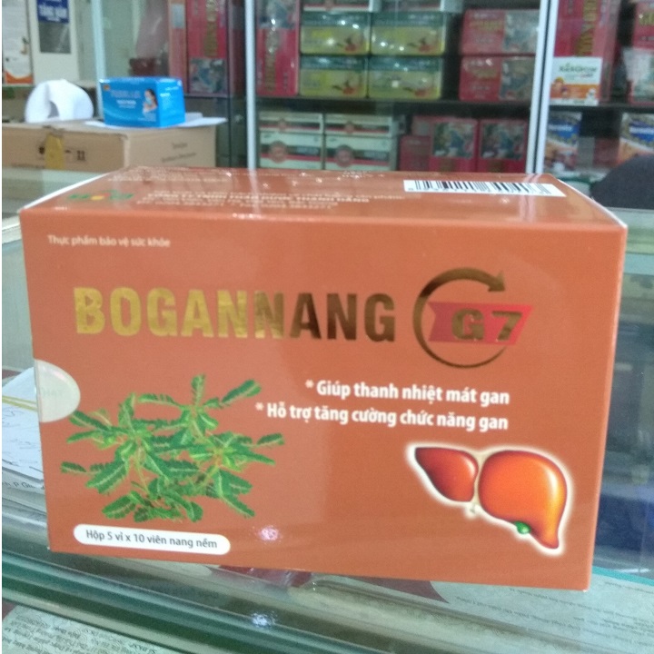 Thuoc Bổ gan BOGANNANG G7- Giúp tăng cường chức năng gan , hạ men gan , gan nhiễm mỡ , xơ gan , men gan cao - hộp 50 viên