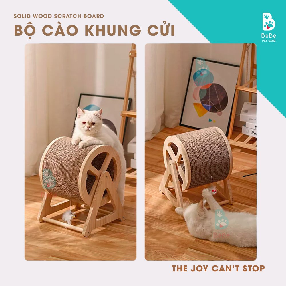 [Siêu Xinh] Bộ Cào Móng Khung Cửi Cho Mèo - Đồ Chơi Cào Móng