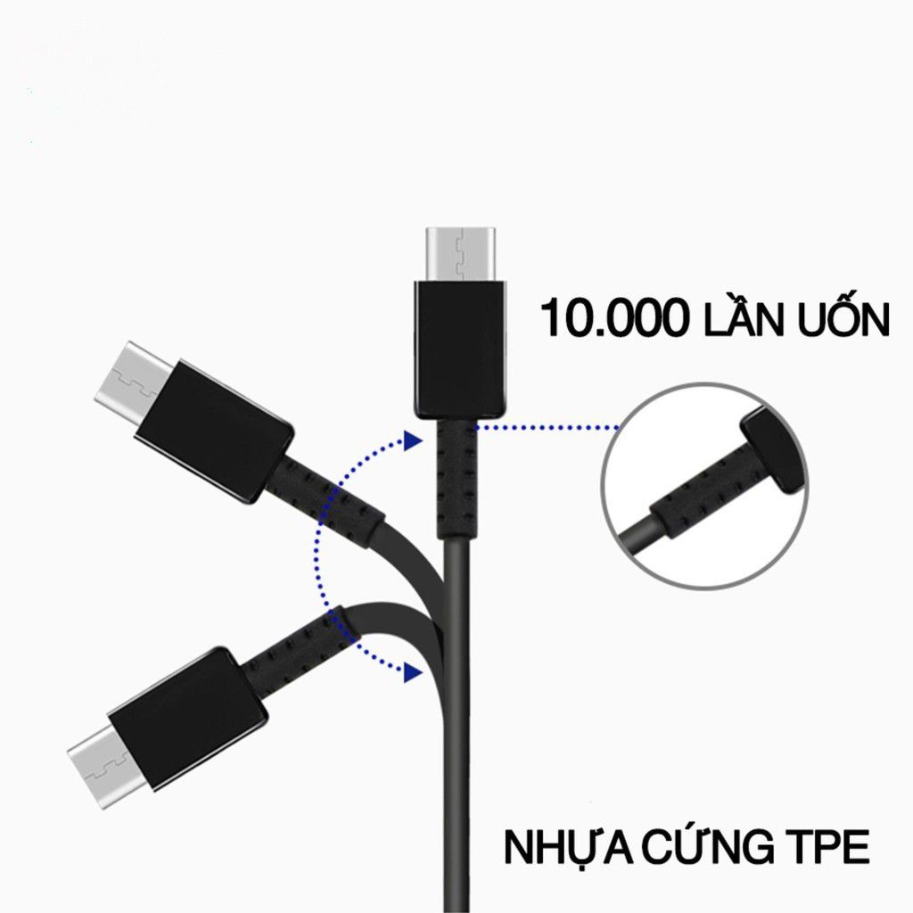 Cáp sạc type C hỗ trợ sạc nhanh Quick charger