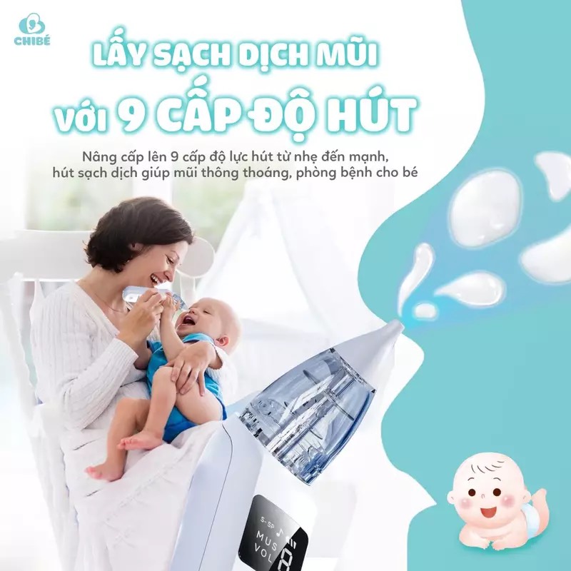 Máy hút mũi trẻ em Chibé Plus (BH chính hãng 18 tháng) Chibe