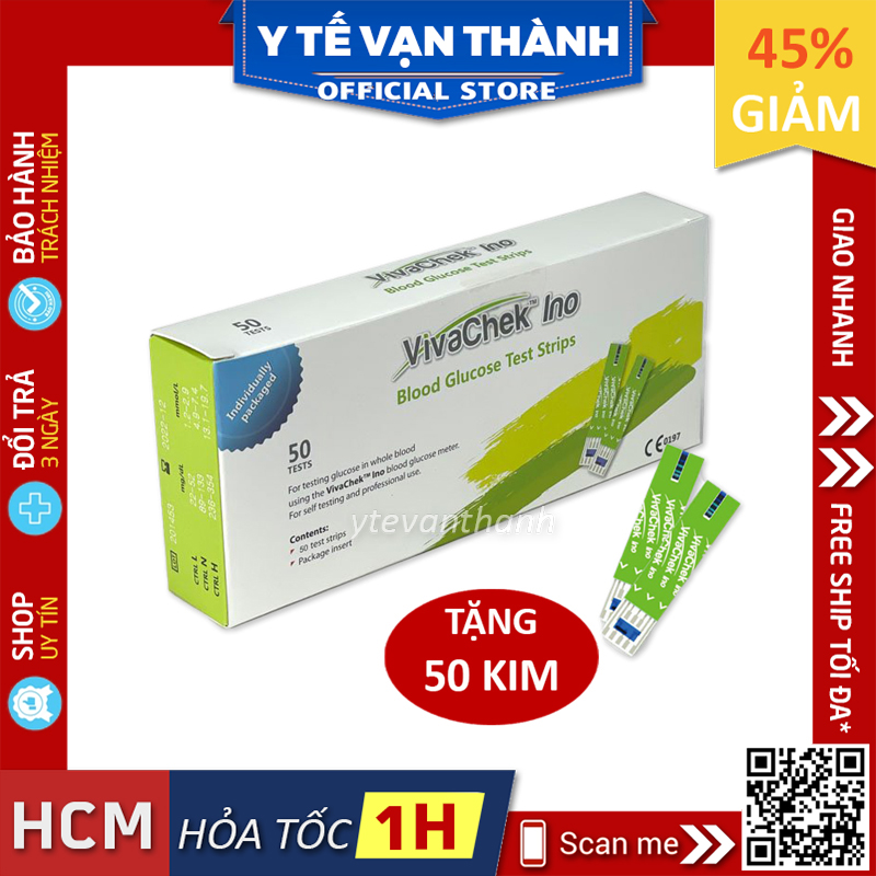 CHÍNH HÃNG Que Thử Đường Huyết VivaCheck Ino Viva Check VivaCheck -VT0614