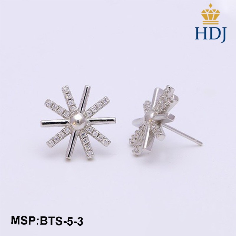 Combo dây chuyền lắc tay và khuyên tai bạc Ý 925 Hình Hậu duệ mặt trời sang trọng trang sức cao cấp HDJ mã BTS-5-3