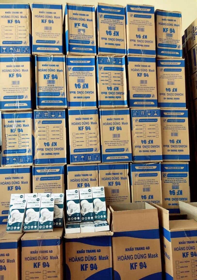 Set 10 khẩu trang 4D KF94 Hoàng Dũng
