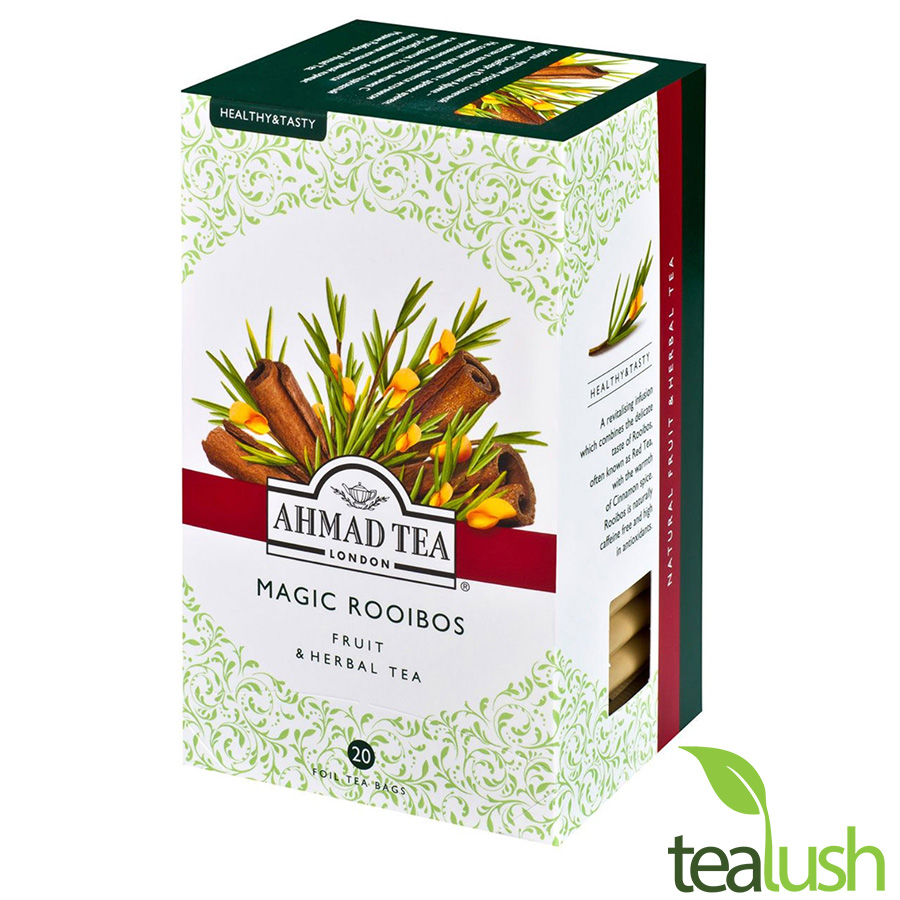Trà Ahmad Tea Magic Rooibos Trà thảo mộc hương vị quế 20 gói x 2g