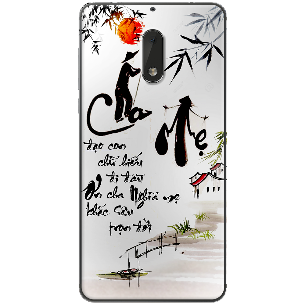 Silicone case for Nokia 6 (2017) - Thư pháp cha mẹ