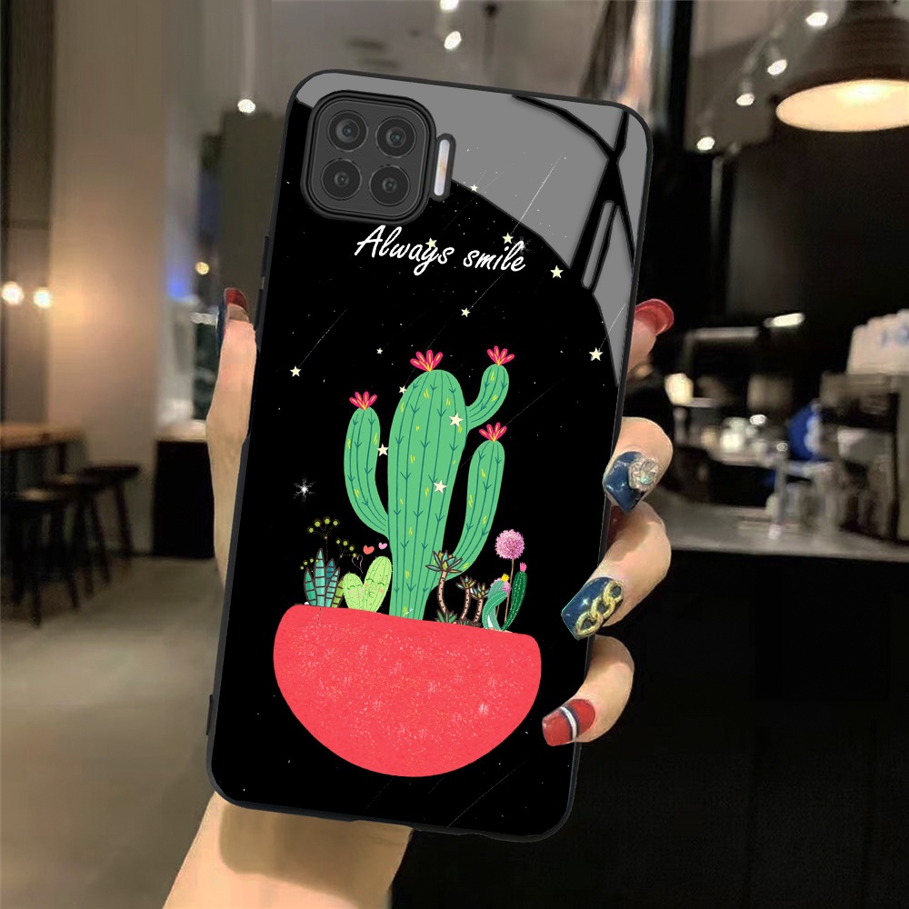 Ốp lưng oppo a93, a73 mặt kính cường lực sáng bóng, cao cấp
