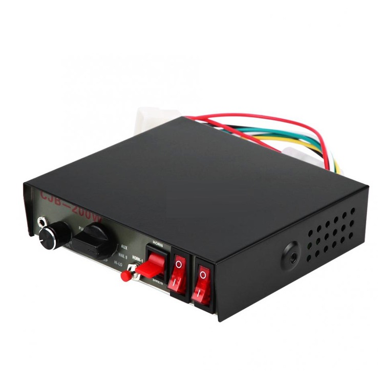 Amply Còi Hú 12V 9 Chế Độ Tiếng Kêu Công Suất 200W Cho Xe Chuyên Dụng - Tặng Kèm Micro Cầm Tay