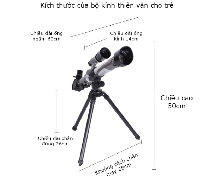 Bộ kính thiên văn cho trẻ có thể zoom 40 lần - K1040