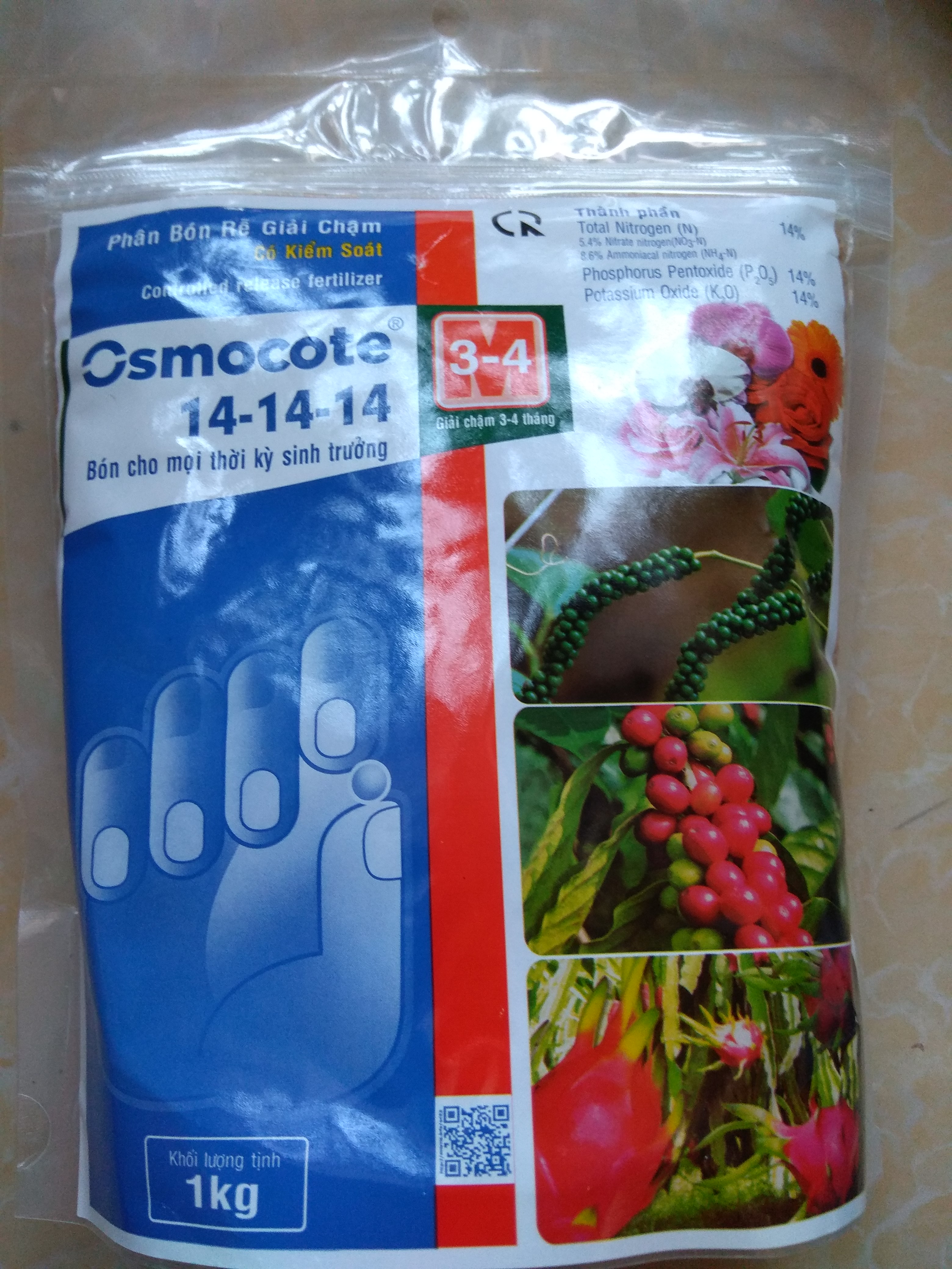 [HCM]Phân bón rễ giải chậm Osmocote 14-14-14 - 1 kg