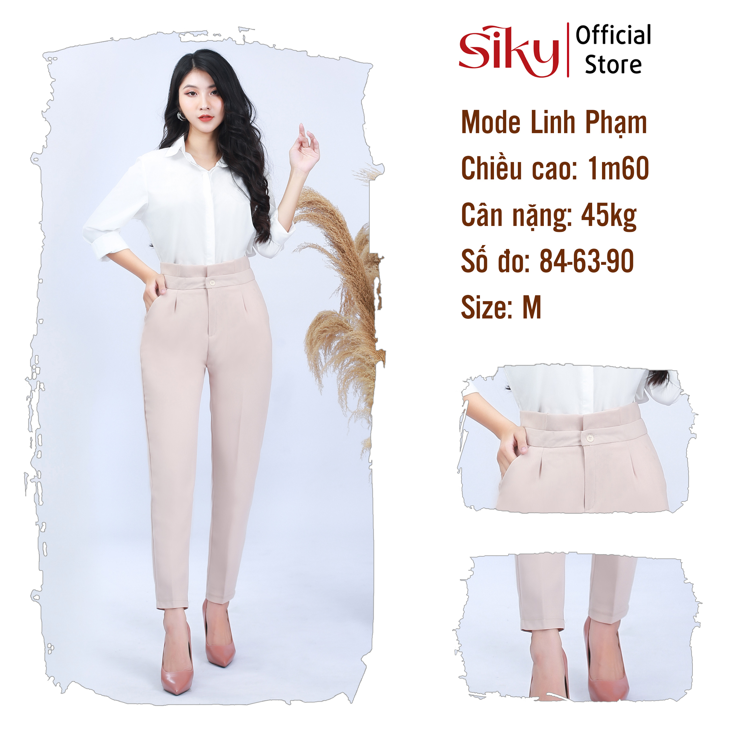 Quần baggy công sở nữ cạp bèo - SIKY - QBG