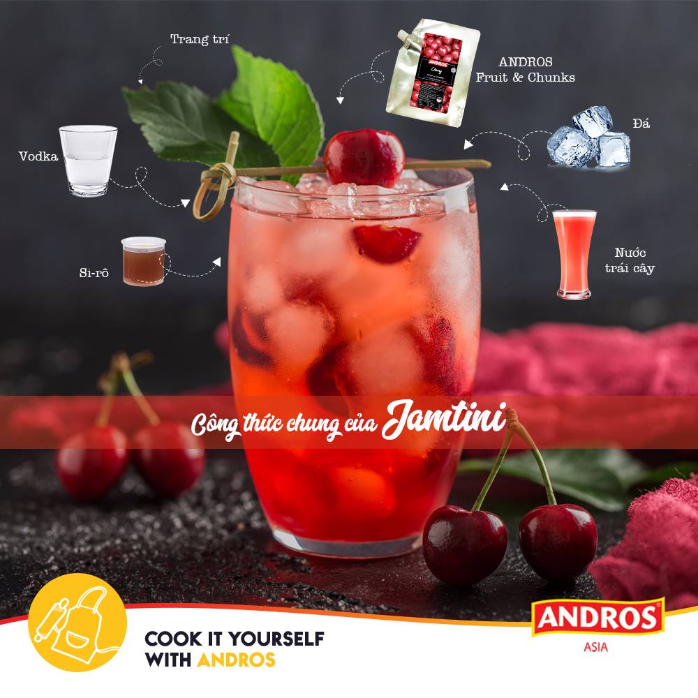 Mứt Andros Chunky Anh Đào/Cherry