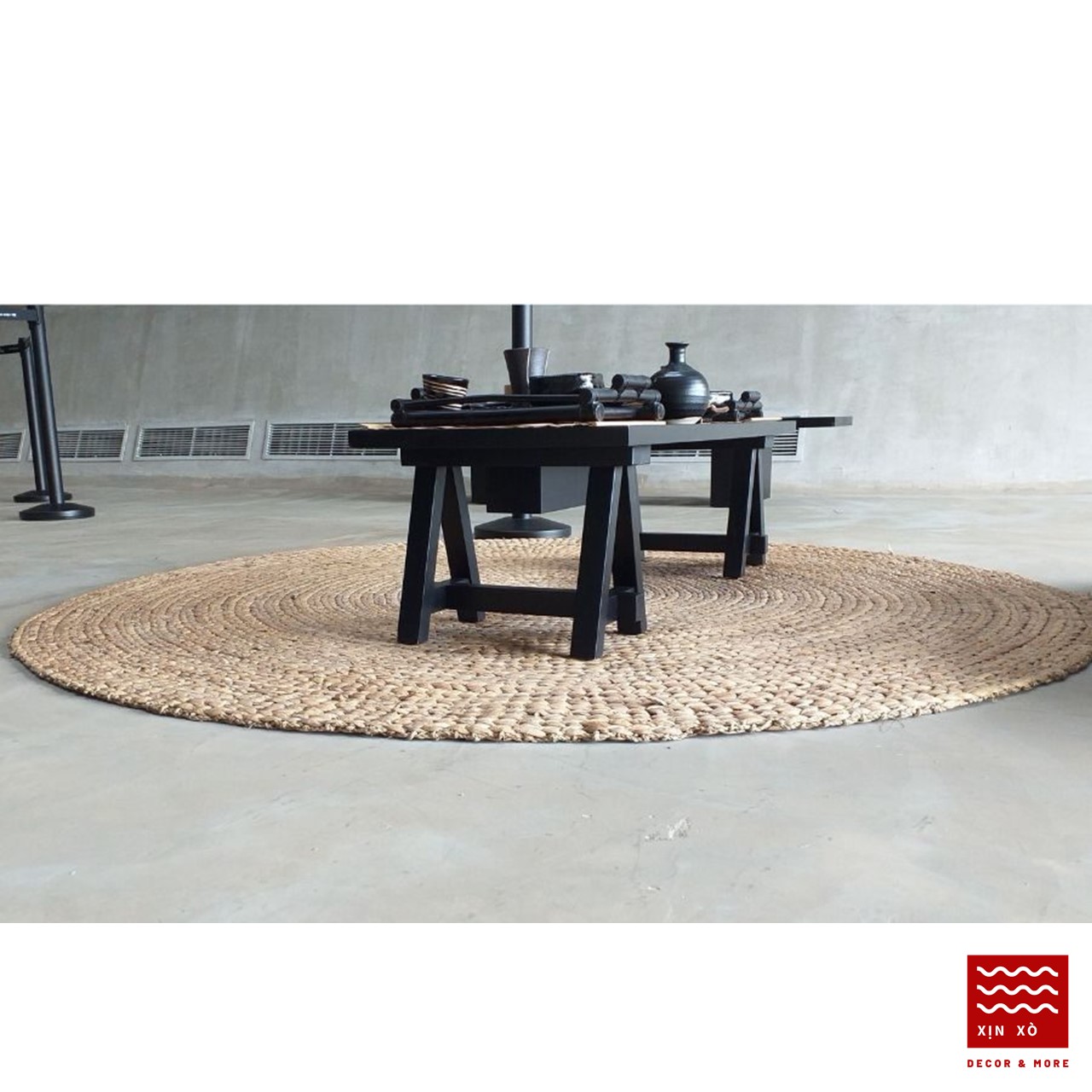 Thảm trải sàn đan lục bình D120cm - D100cm - D80cm - D50cm / Hyacinth Floor Rugs D120cm- D100cm - D80cm - D50cm