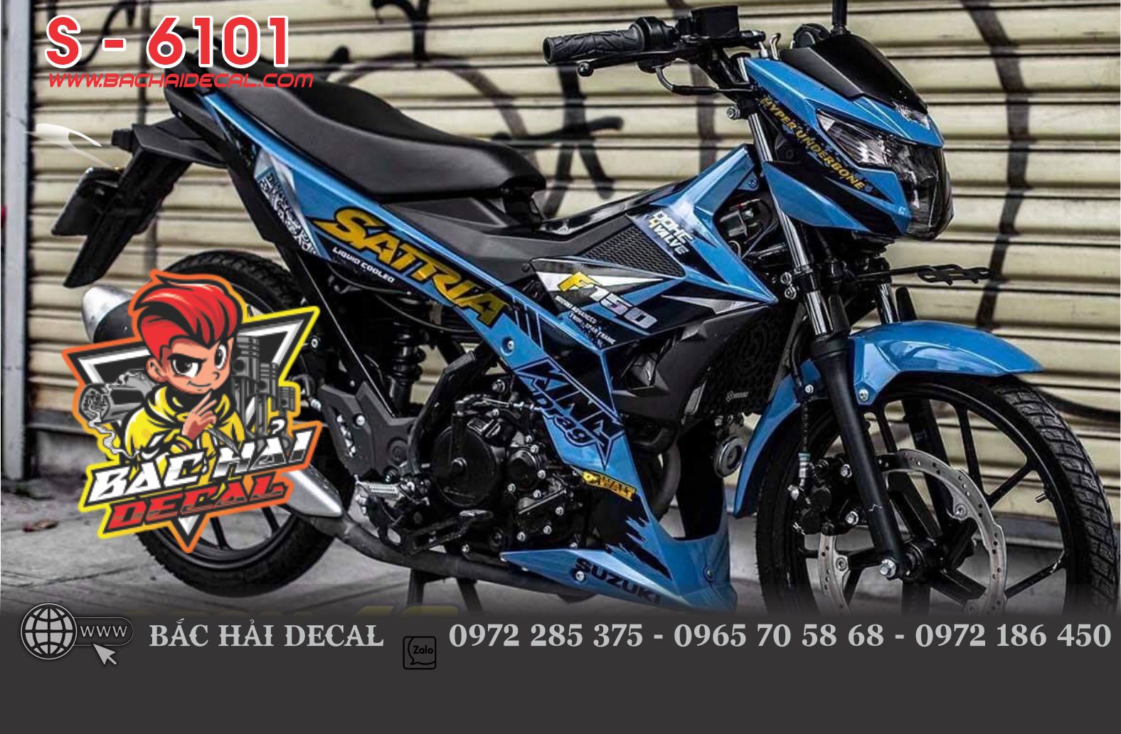 TEM RỜI SATRIA XANH ĐEN