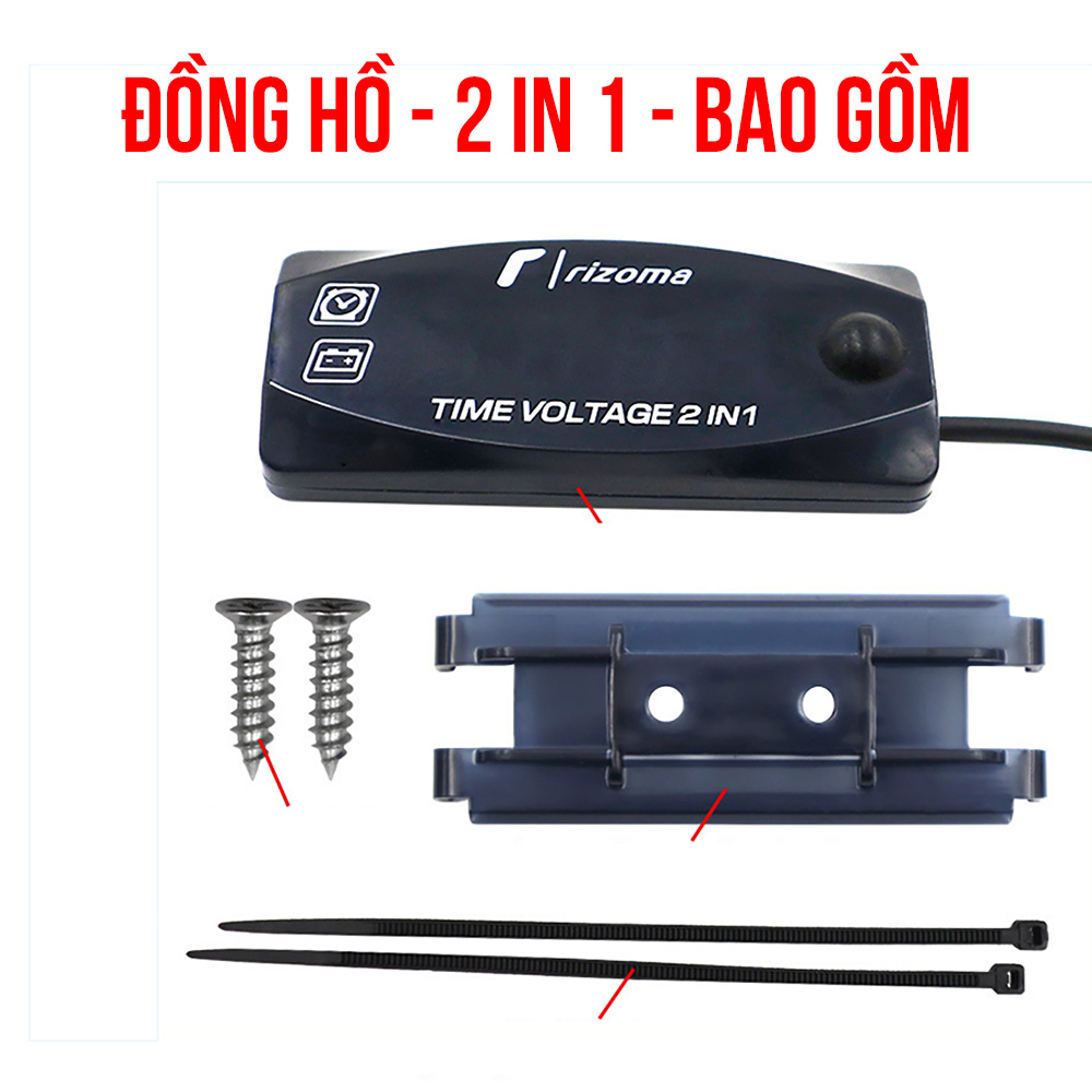[HCM]Đồng hồ LED đa năng đo vôn thời gian xe máy