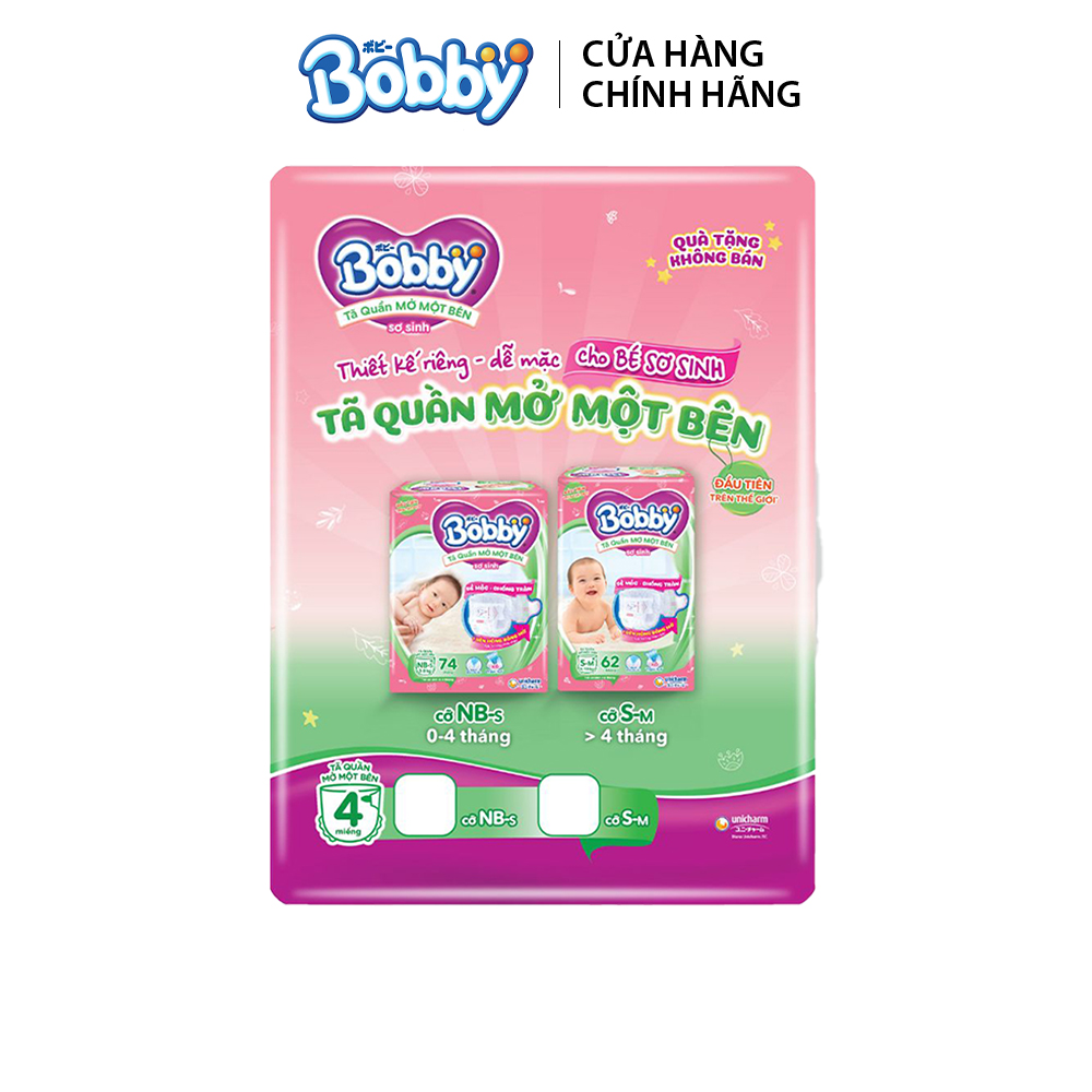 GIFT - Tã Quần Mở Một Bên Bobby S-M 4 miếng