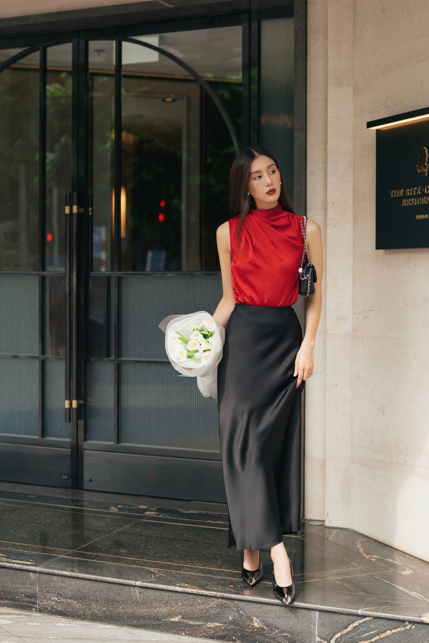 Áo sơ mi lụa Charlotte Top HUONG BOUTIQUE HBSM1111