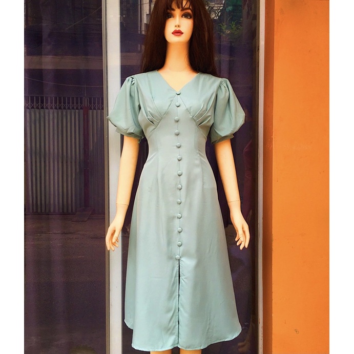 ĐẦM NÚT BỌC NHÚN NGỰC (có ảnh thật) MS 90
