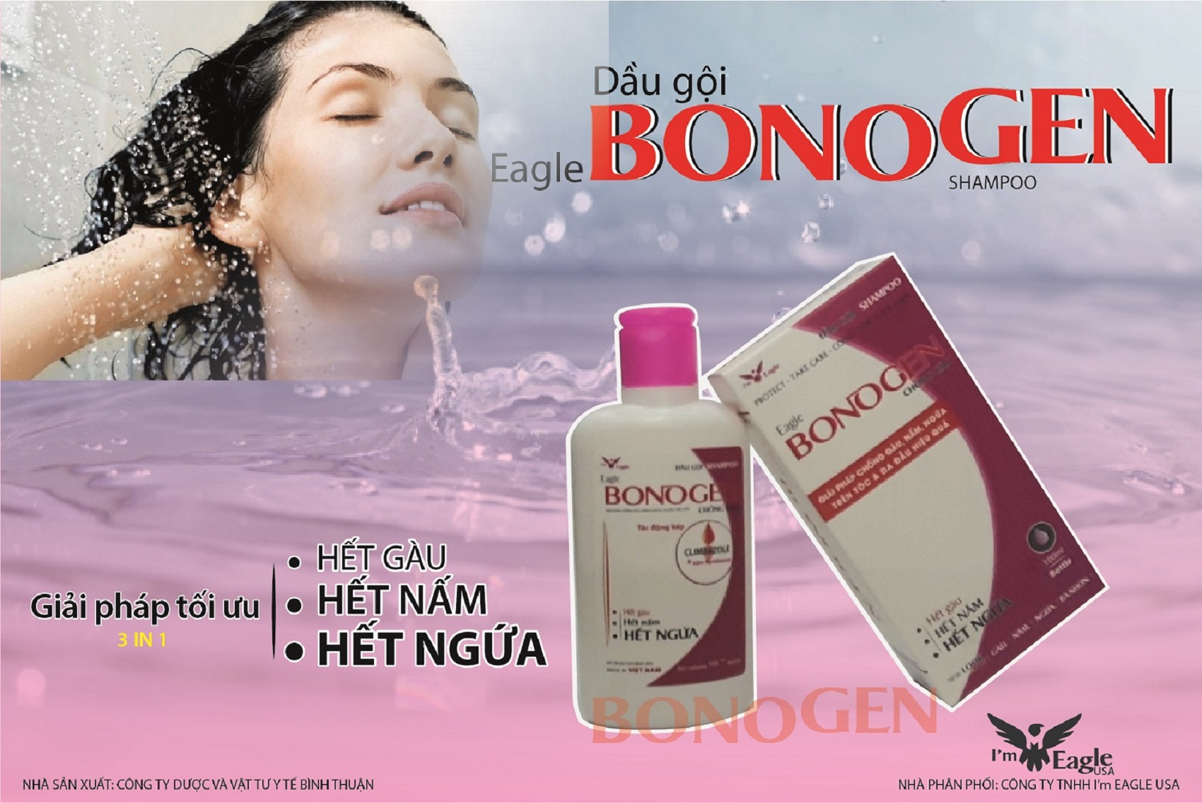 [HCM] shampoo anti-gàu-nấm-ngứa and nourish hair-scalp Eagle bonogen shampoo (3 in 1) -a solution 3 effect. Shapoo-shampoo