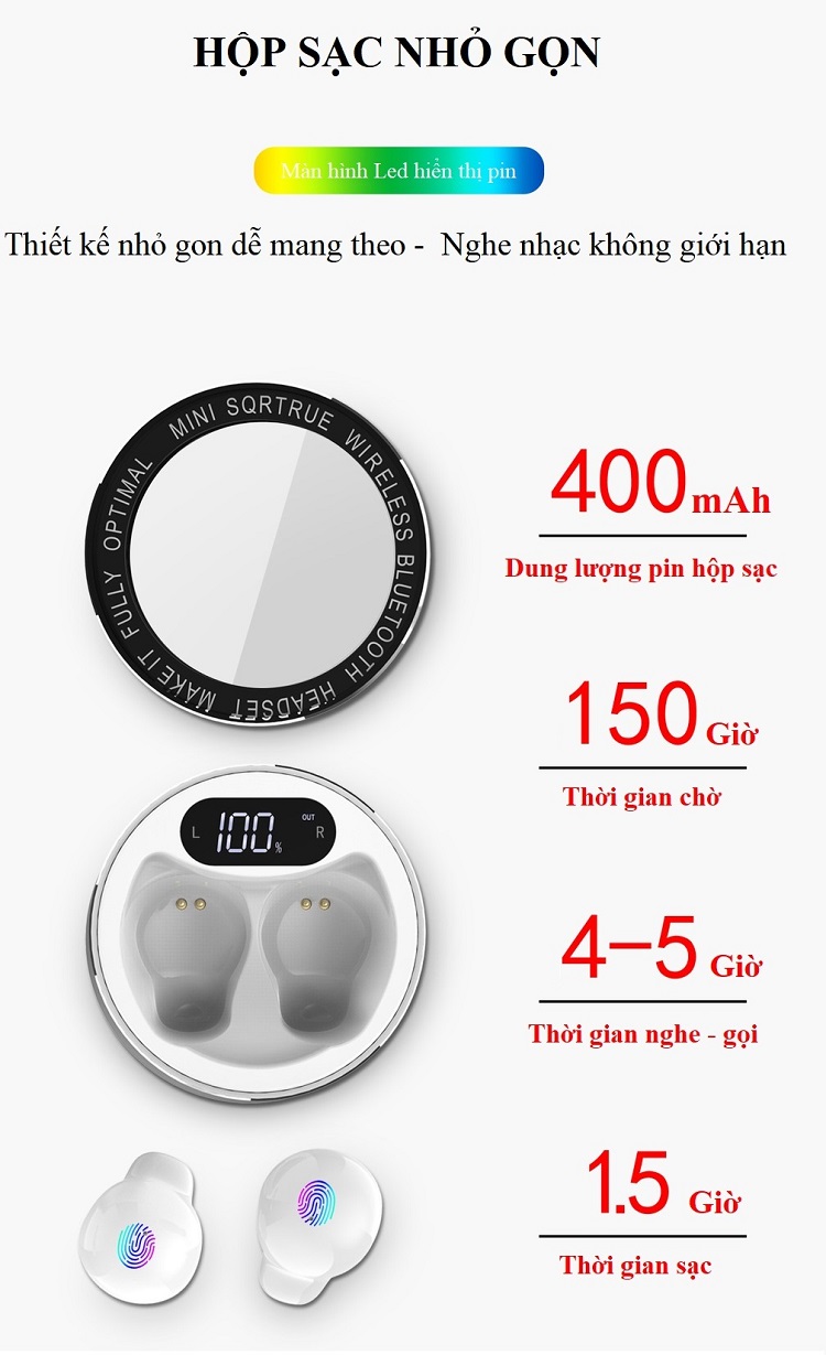 Tai Nghe Bluetooth 5.0 Mini X-26 +EDR